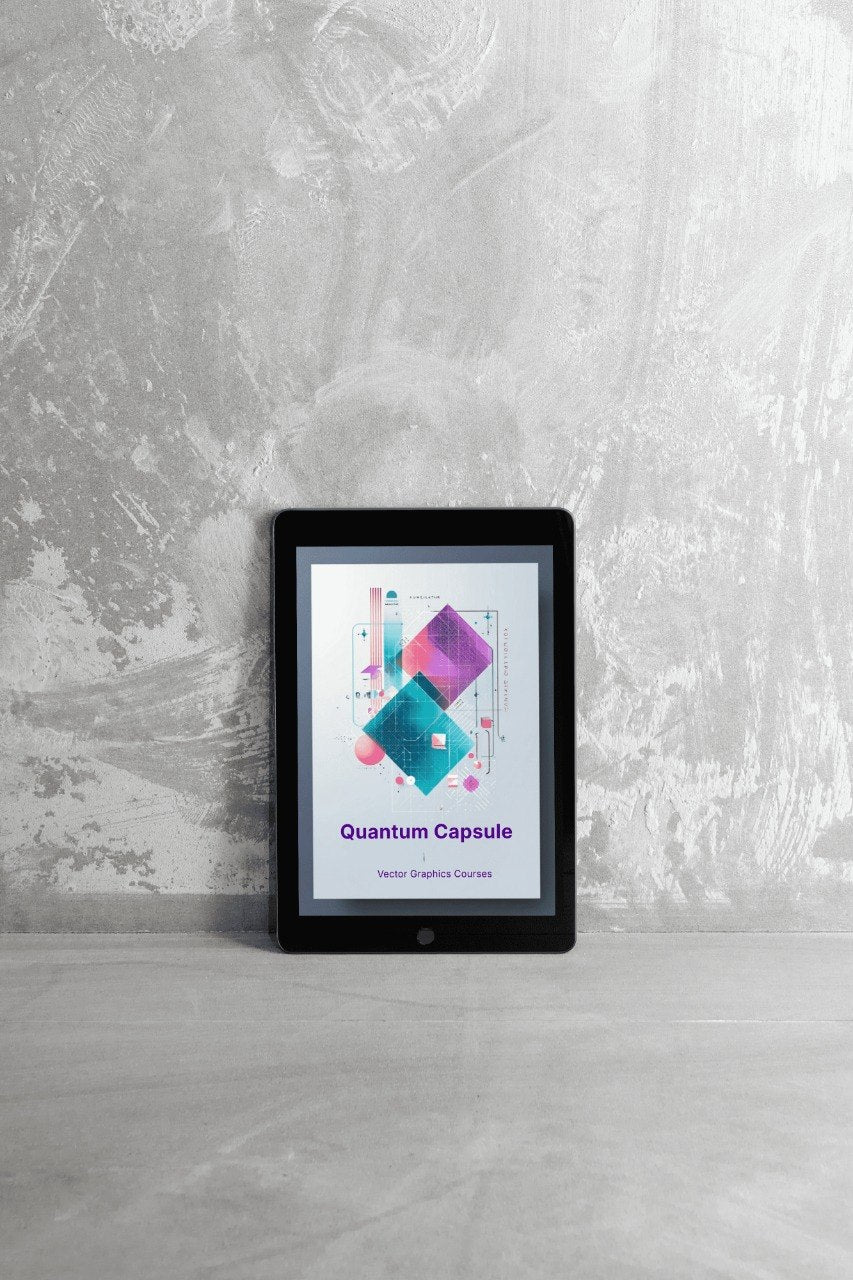 Digital tablet displaying 'Quantum Capsule' on a textured wall background
