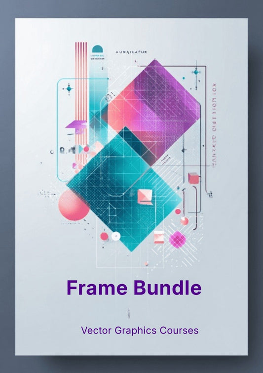 Geometric design with 'Frame Bundle' text on a light gray background